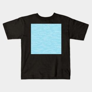 Ocean Waves in baby teal blue Kids T-Shirt